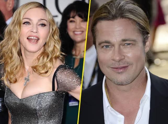 Brad Pitt and Madonna at separate public events amid dating rumors.